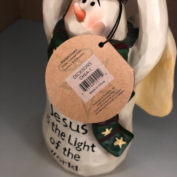 Star Light Angels Snowman "Jesus is the light of the World"  Vintage - Picture 4 of 8